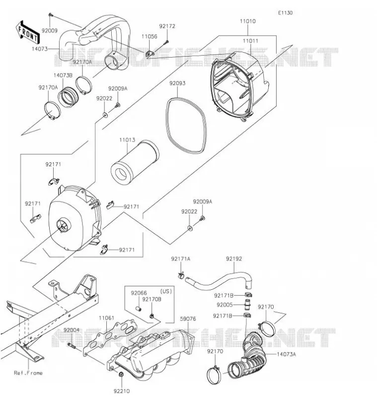 FILTRE A AIR Kawasaki SSV 820 2022 MULE PRO-FXT  KAT820DNFNN