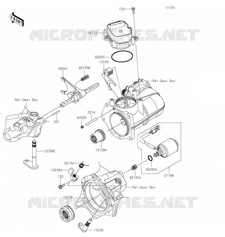 SELECTEUR Kawasaki SSV 1000 2022 MULE PRO-DX  KDF1000ANFNN