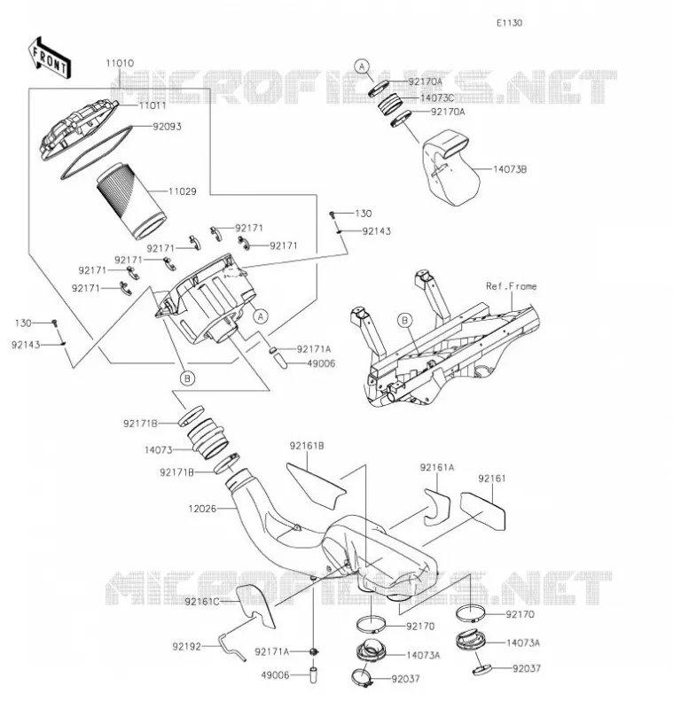 FILTRE A AIR Kawasaki SSV 800 2021 TERYX4  KRT800KMFNL