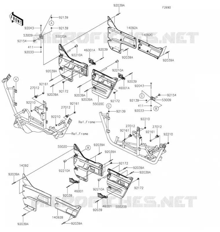 PORTE Kawasaki SSV 800 2021 TERYX4  KRT800KMFNL
