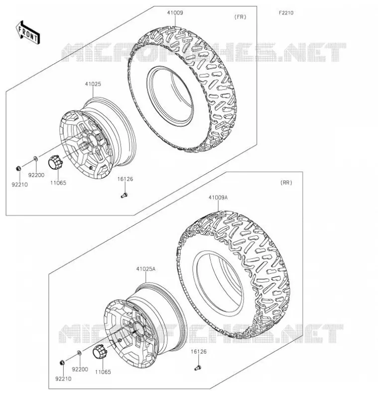 ROUE/PNEUS Kawasaki SSV 800 2021 TERYX4  KRT800KMFNL