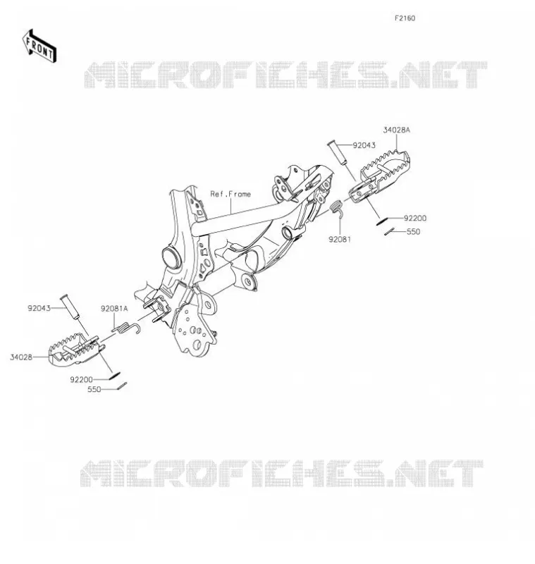 REPOSE PIED Kawasaki TOUT-TERRAIN 230 2021 KLX230R S  KLX230FMFNN