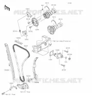 ARBRE A CAME/TENDEUR pour Kawasaki KLX450R 2022