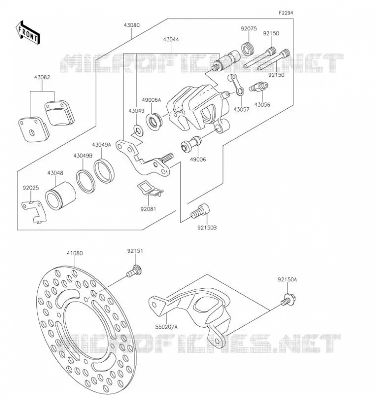 FREIN ARRIERE Kawasaki TOUT-TERRAIN 65 2022 KX65  KX65CNFNN