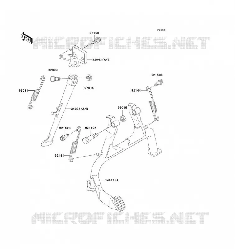 BEQUILLES Kawasaki MOTOS 1100 1993 ZZ-R1100  ZX1100-D1
