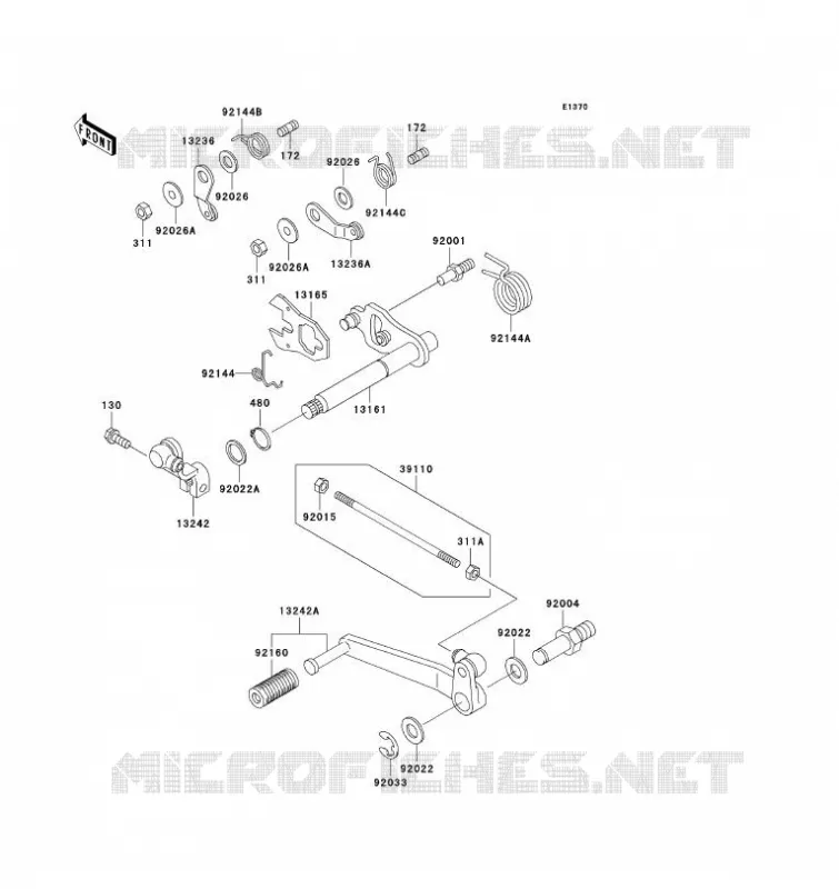 SELECTEUR Kawasaki MOTOS 1100 1993 ZZ-R1100  ZX1100-D1