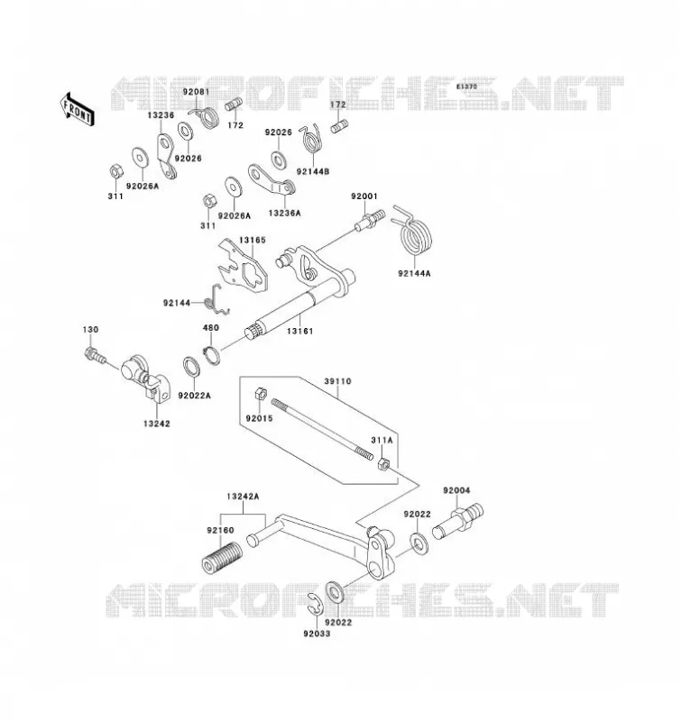 SELECTEUR Kawasaki MOTOS 1100 1993 ZZ-R1100  ZX1100-D1