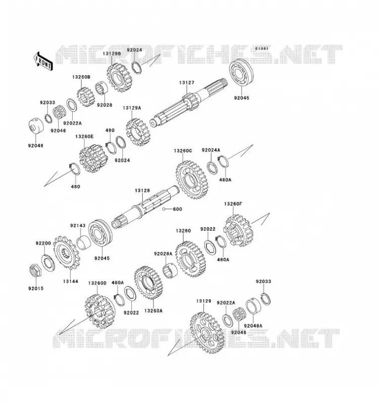 TRANSMISSION Kawasaki MOTOS 1100 1993 ZZ-R1100  ZX1100-D1
