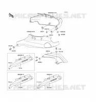 CACHE LAT&Eacute;RAL/GARDE CHAINE pour Kawasaki ZZ-R1100 1993