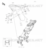 GARDE BOUE AVANT pour Kawasaki VERSYS 1000 2020