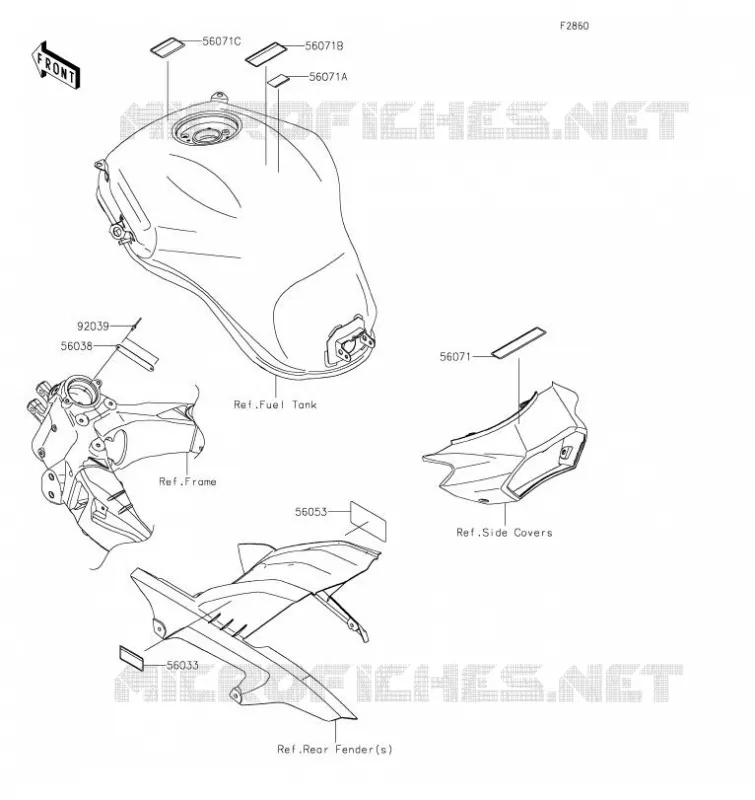 ETIQUETTES Kawasaki MOTOS 1000 2020 VERSYS 1000  KLZ1000CLF