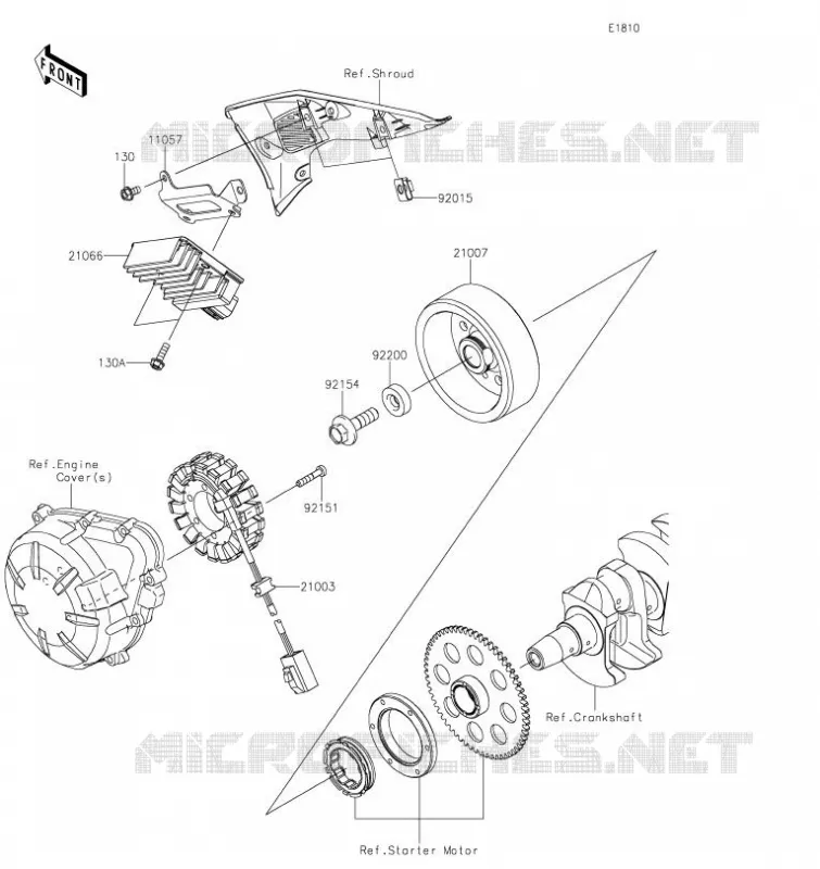 GENERATEUR Kawasaki MOTOS 900 2021 Z900  ZR900HMFNN