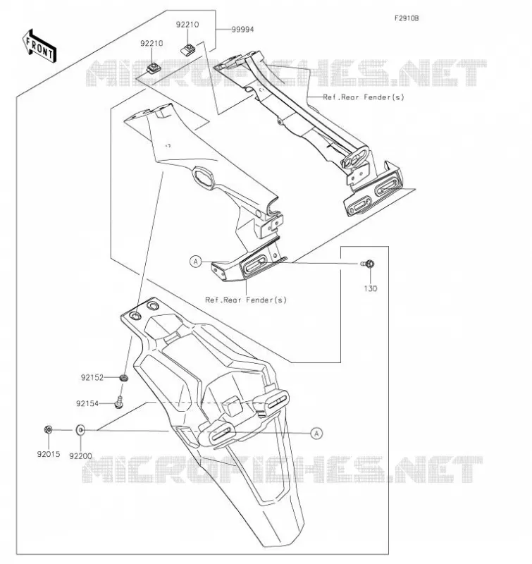 ACCESSOIRE(Extended Flap) Kawasaki MOTOS 900 2021 Z900  ZR900HMFNN