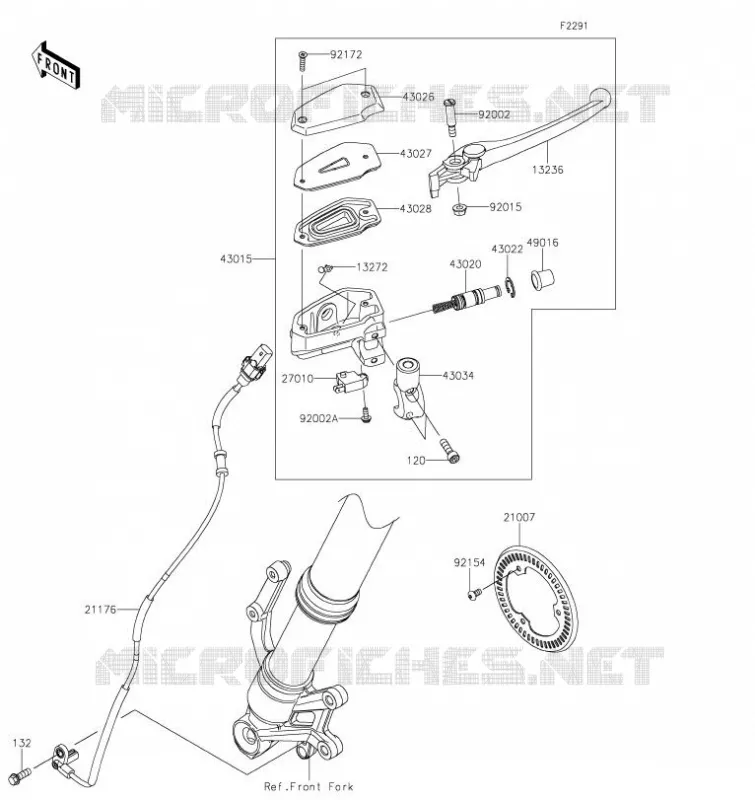 MAITRE CYLINDRE AV Kawasaki MOTOS 900 2021 Z900  ZR900HMFNN
