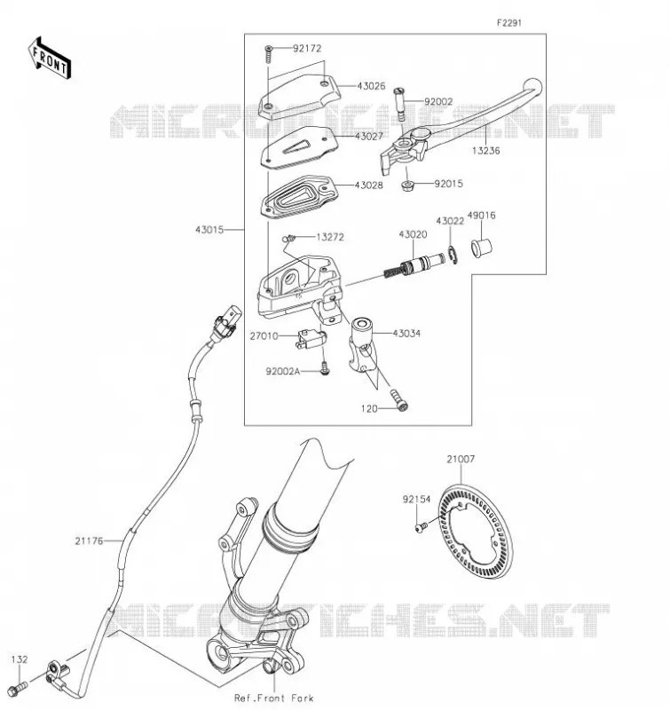 MAITRE CYLINDRE AV Kawasaki MOTOS 900 2021 Z900  ZR900HMFNN