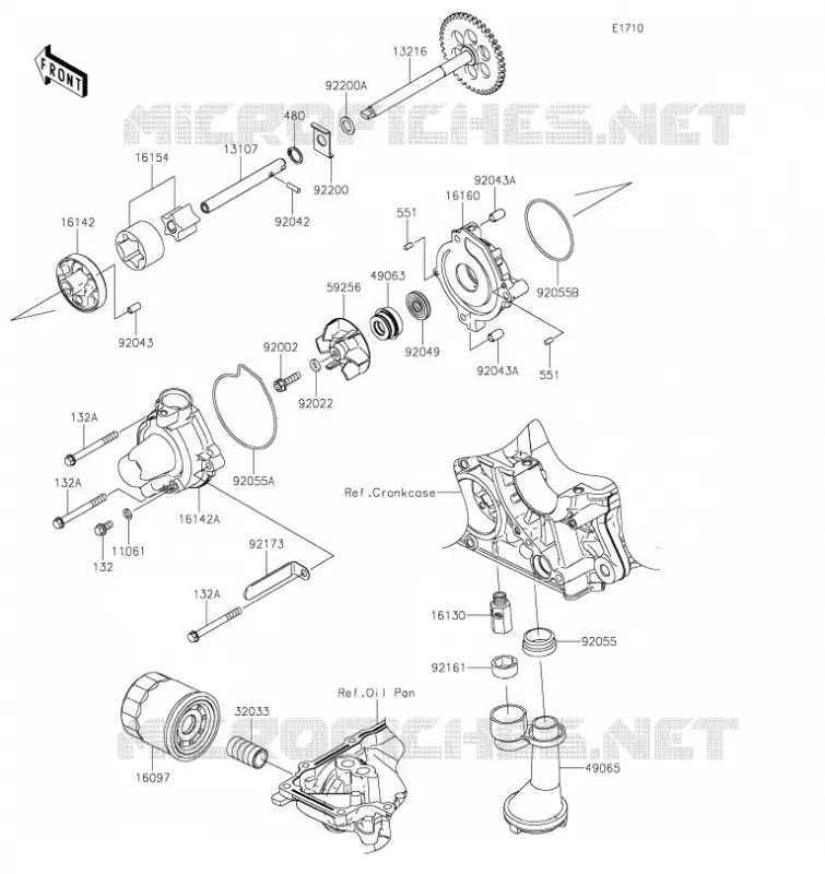 POMPE A HUILE Kawasaki MOTOS 900 2021 Z900  ZR900HMFNN