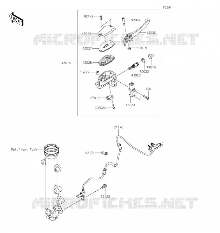 MAITRE CYLINDRE AV Kawasaki MOTOS 650 2020 VULCAN S  EN650DLF
