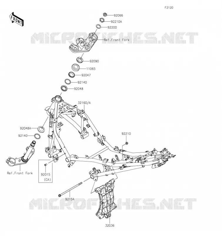CADRE Kawasaki MOTOS 400 2020 Z400  ER400DLF