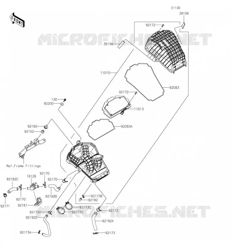 FILTRE A AIR Kawasaki MOTOS 400 2020 Z400  ER400DLF