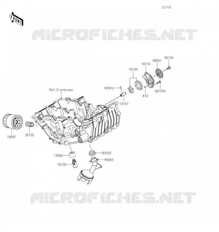 POMPE A HUILE/FILTRE &Agrave; HUILE Kawasaki MOTOS 400 2020 Z400  ER400DLF