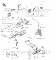 CONTACTEUR SERRURE/R&Eacute;FLECTEUR pour Kawasaki Z650 2020