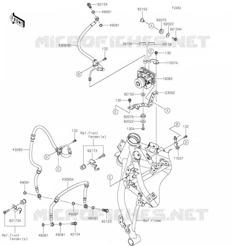 DURITE DE FREIN Kawasaki MOTOS 650 2020 NINJA 650  EX650MLFA