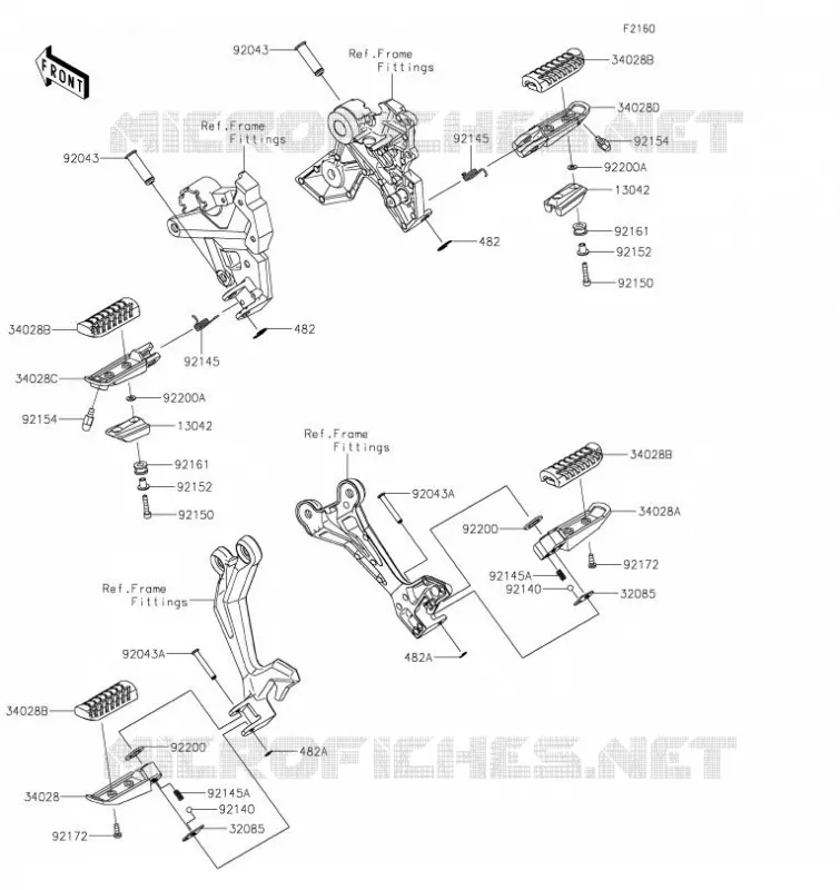 REPOSE PIED Kawasaki MOTOS 650 2020 NINJA 650  EX650MLFA