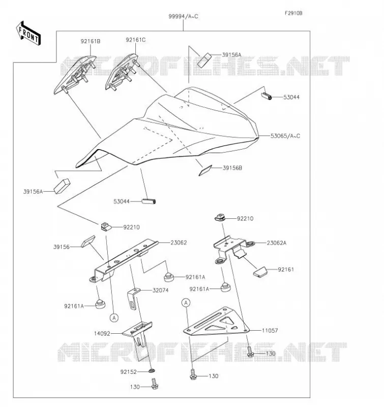 ACCESSOIRE(Pillion Seat Cover) Kawasaki MOTOS 650 2020 NINJA 650  EX650MLFA