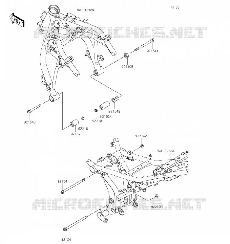 SUPPORT MOTEUR Kawasaki MOTOS 650 2020 NINJA 650  EX650MLFA