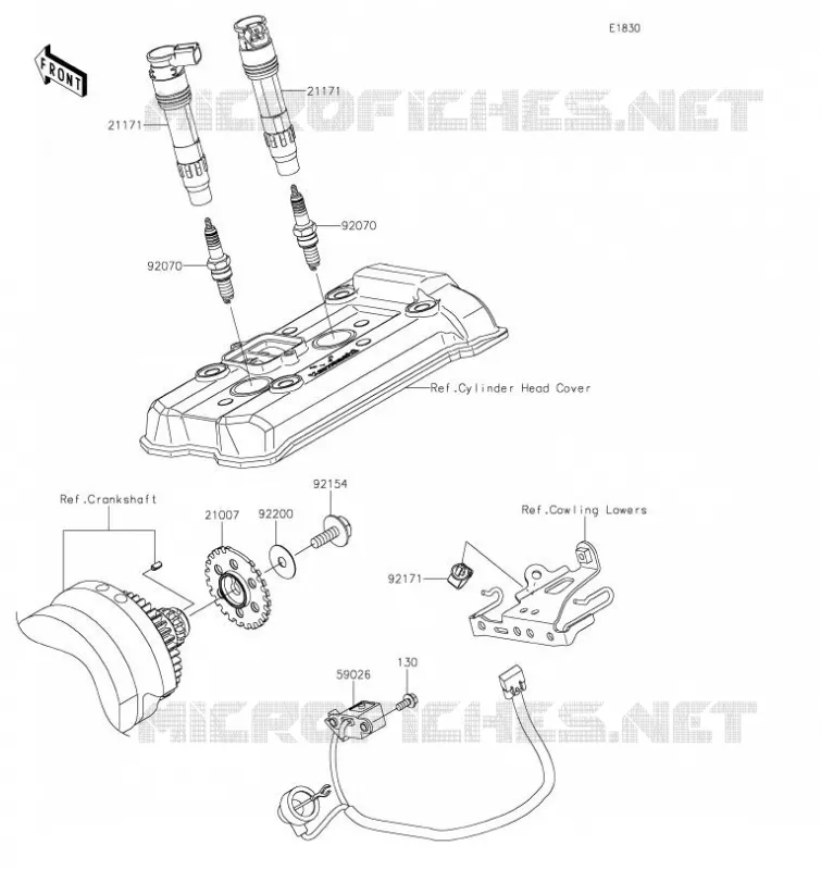 SYSTEME D&acute;ALLUMAGE Kawasaki MOTOS 650 2021 NINJA 650  EX650MMFNN