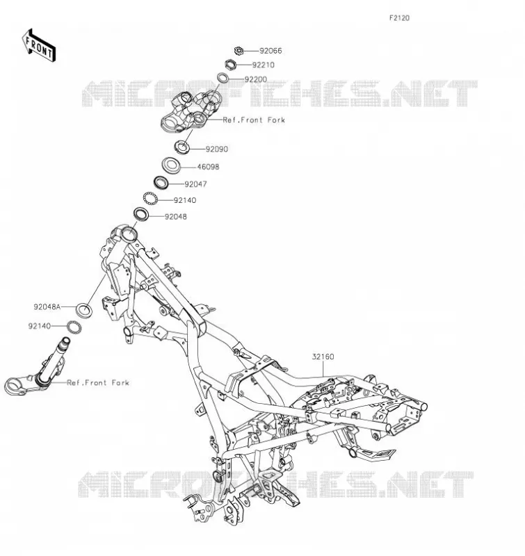 CADRE Kawasaki MOTOS 300 2020 VERSYS-X 300  KLE300CLFA