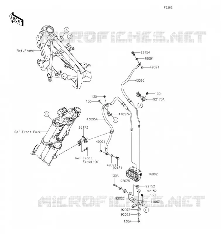 DURITE DE FREIN Kawasaki MOTOS 300 2020 VERSYS-X 300  KLE300CLFA