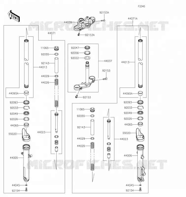 FOURCHE Kawasaki MOTOS 300 2020 VERSYS-X 300  KLE300CLFA