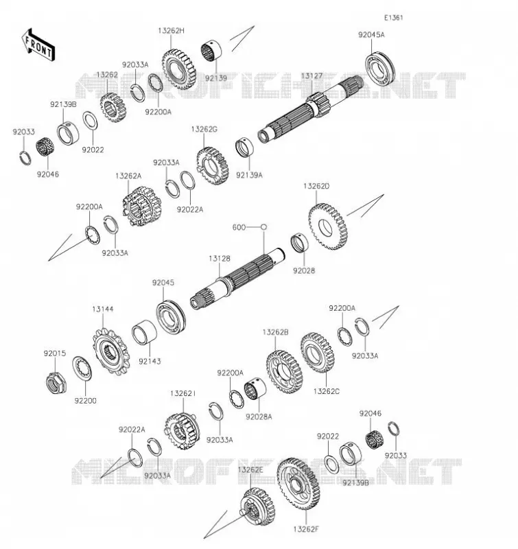 TRANSMISSION Kawasaki MOTOS 300 2020 VERSYS-X 300  KLE300CLFA