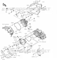 COUVERCLES MOTEUR pour Kawasaki VERSYS-X 300 2021