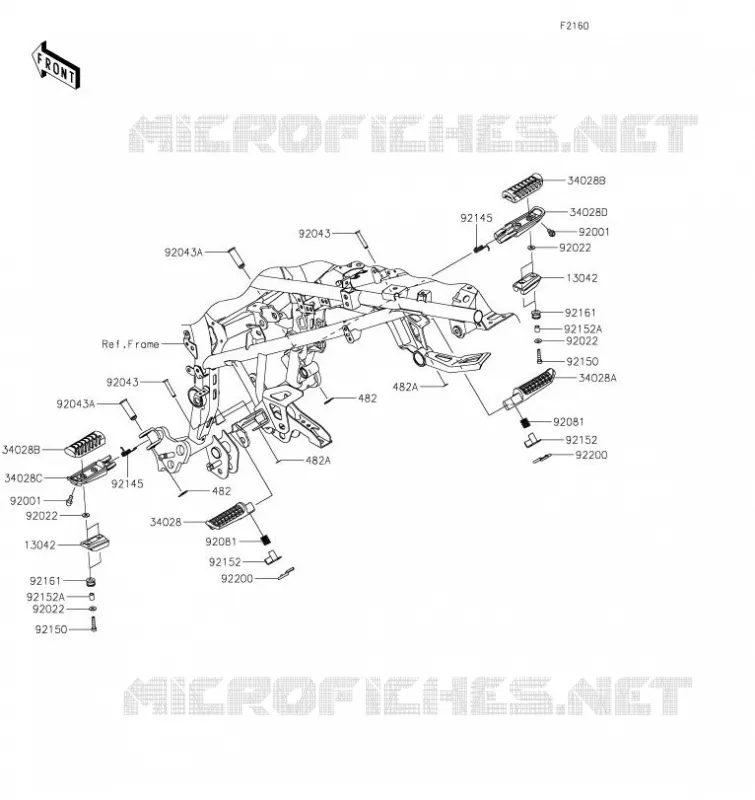 REPOSE PIED Kawasaki MOTOS 300 2021 VERSYS-X 300  KLE300CMFAN