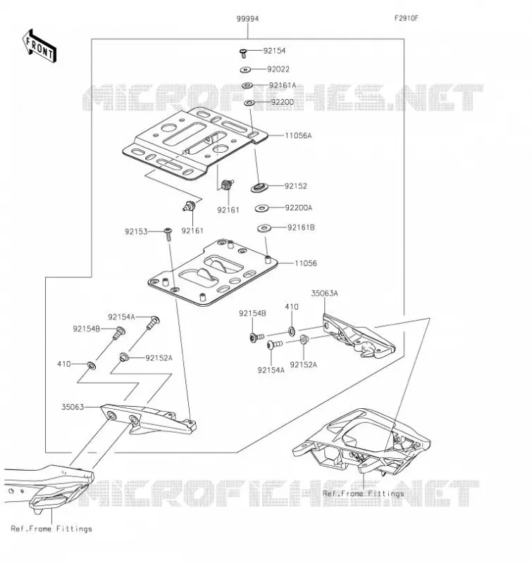 ACCESSOIRE (SUPPORT TOP CASE) Kawasaki MOTOS 650 2020 VERSYS 650  KLE650FLFA