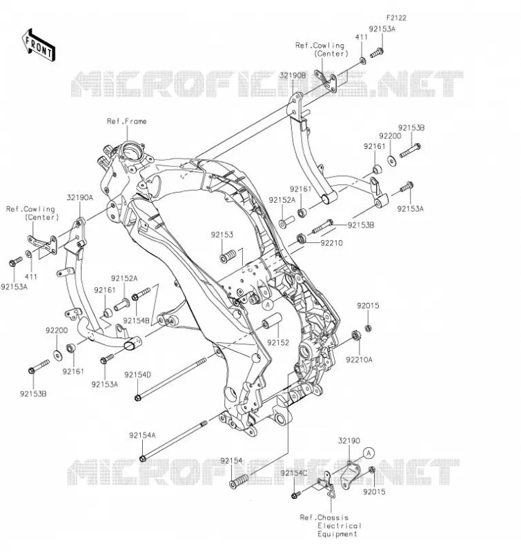 SUPPORT MOTEUR Kawasaki MOTOS 1000 2021 VERSYS 1000 SE  KLZ1000DMFNN