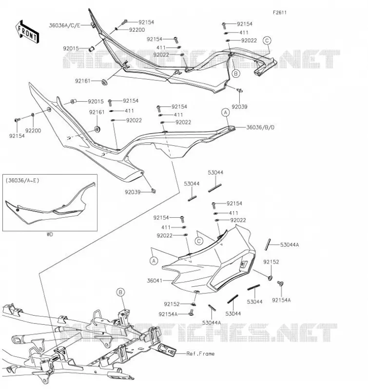 CACHE LAT&Eacute;RAL Kawasaki MOTOS 1000 2021 VERSYS 1000 SE  KLZ1000DMFNN