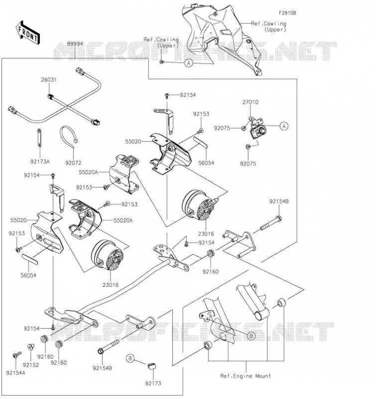 ACCESSOIRE(PHARE ADDITIONEL) Kawasaki MOTOS 1000 2021 VERSYS 1000 SE  KLZ1000DMFNN
