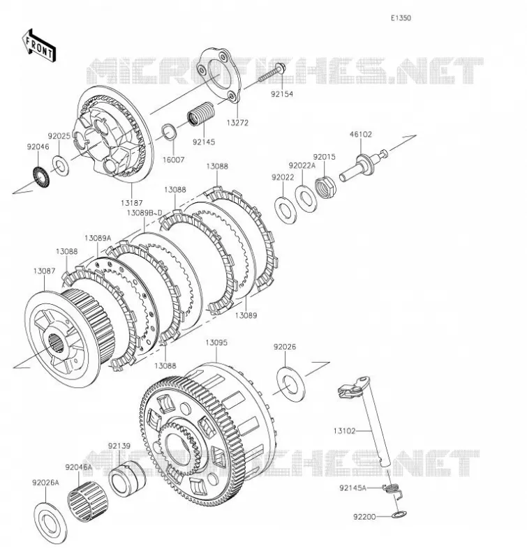 EMBRAYAGE Kawasaki MOTOS 1000 2021 VERSYS 1000 SE  KLZ1000DMFNN