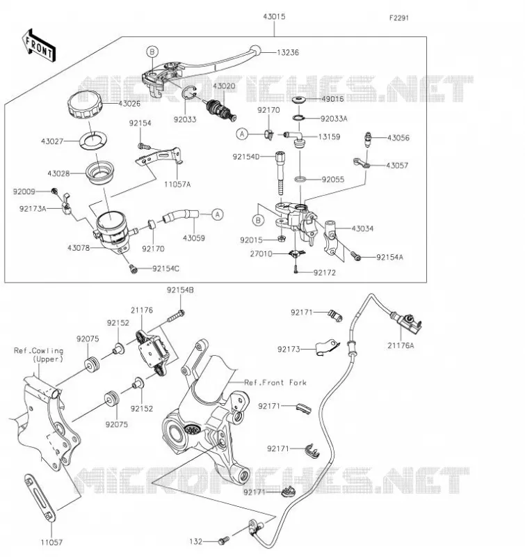 MAITRE CYLINDRE AV Kawasaki MOTOS 1000 2021 VERSYS 1000 SE  KLZ1000DMFNN