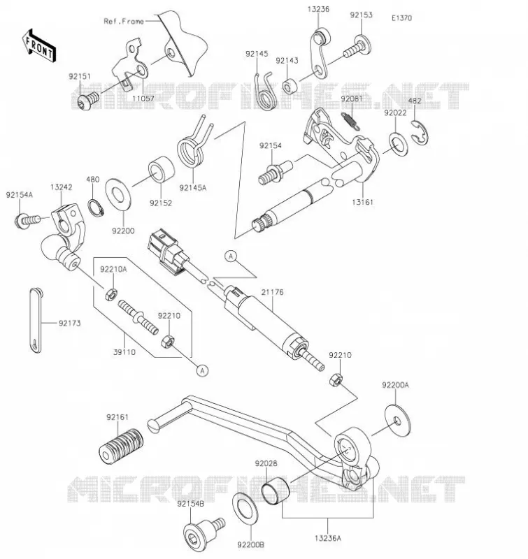 SELECTEUR Kawasaki MOTOS 1000 2021 VERSYS 1000 SE  KLZ1000DMFNN