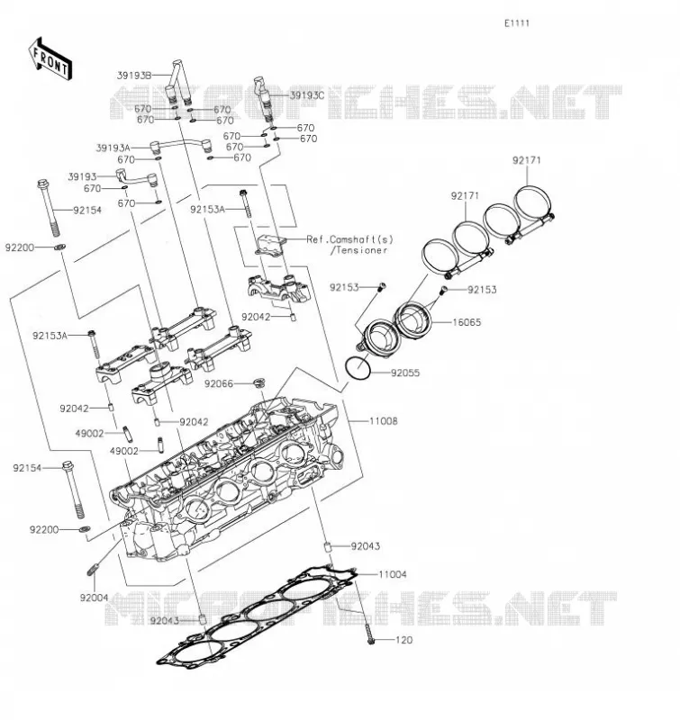 CULASSE Kawasaki MOTOS 1400 2020 1400GTR  ZG1400ELF