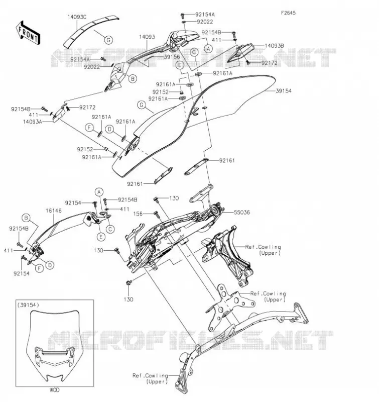 PARE-BRISE Kawasaki MOTOS 1400 2020 1400GTR  ZG1400ELF