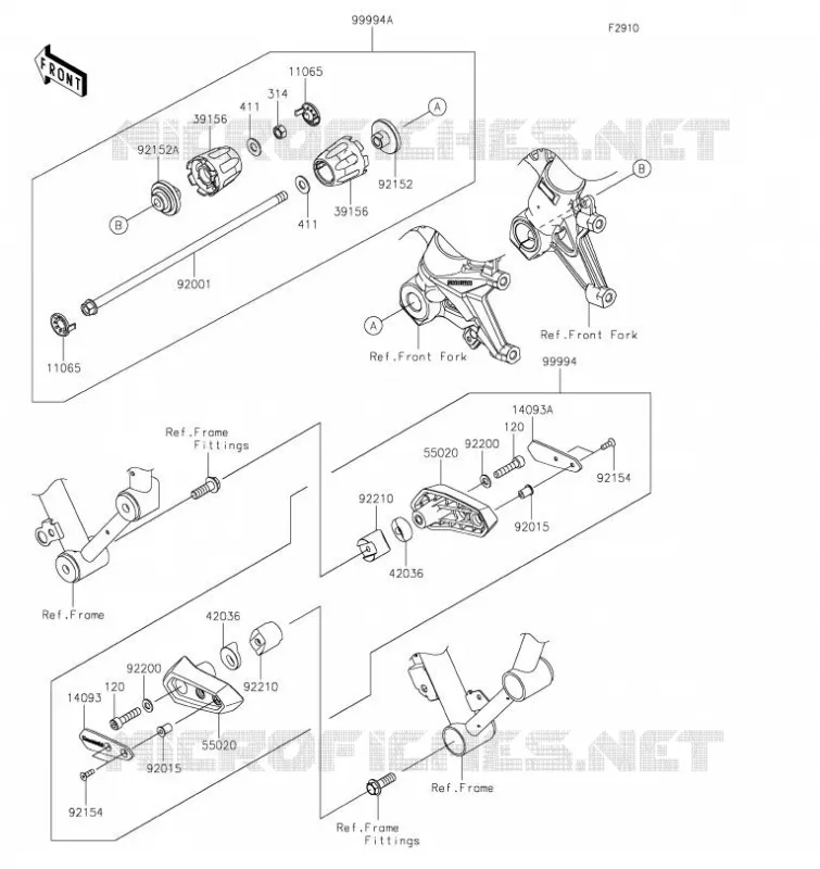 ACCESSOIRE(Slider) Kawasaki MOTOS 1000 2020 Z H2  ZR1000KLF