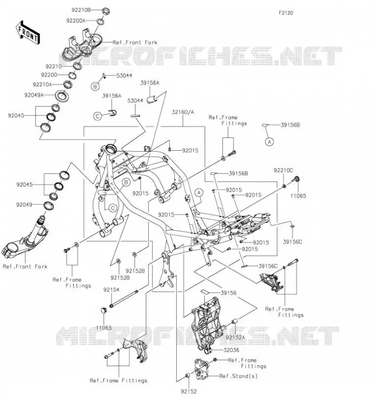 CADRE Kawasaki MOTOS 1000 2020 Z H2  ZR1000KLF