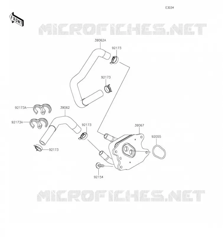 RADIATEUR D'HUILE Kawasaki MOTOS 1000 2020 Z H2  ZR1000KLF