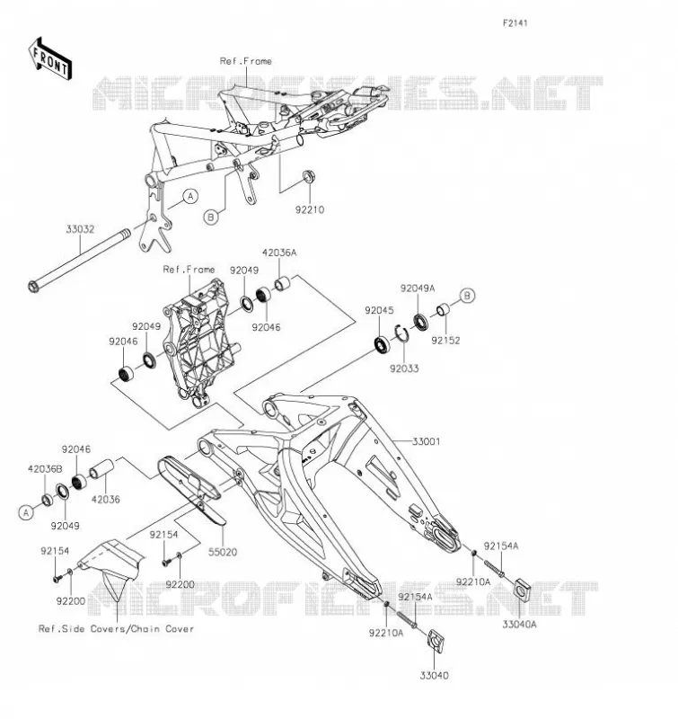 BRAS OSCILLANT Kawasaki MOTOS 1000 2020 Z H2  ZR1000KLF