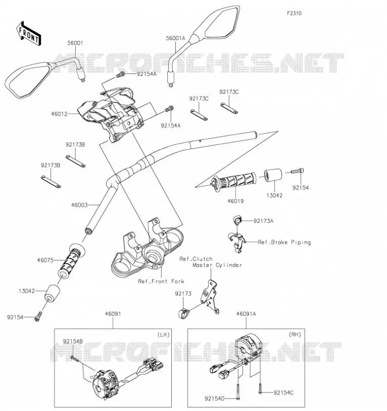 GUIDON Kawasaki MOTOS 1000 2020 Z H2  ZR1000KLFA